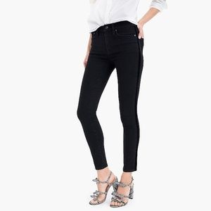 JCrew Highrise Toothpick jean w/ tux stripe Petite